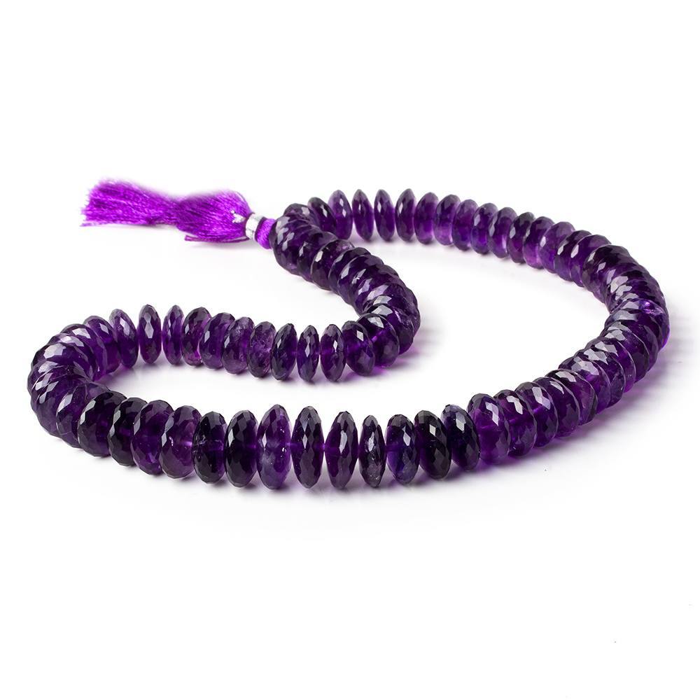 11-15mm Amethyst German Faceted Rondelle Beads 15 inch 79 pieces