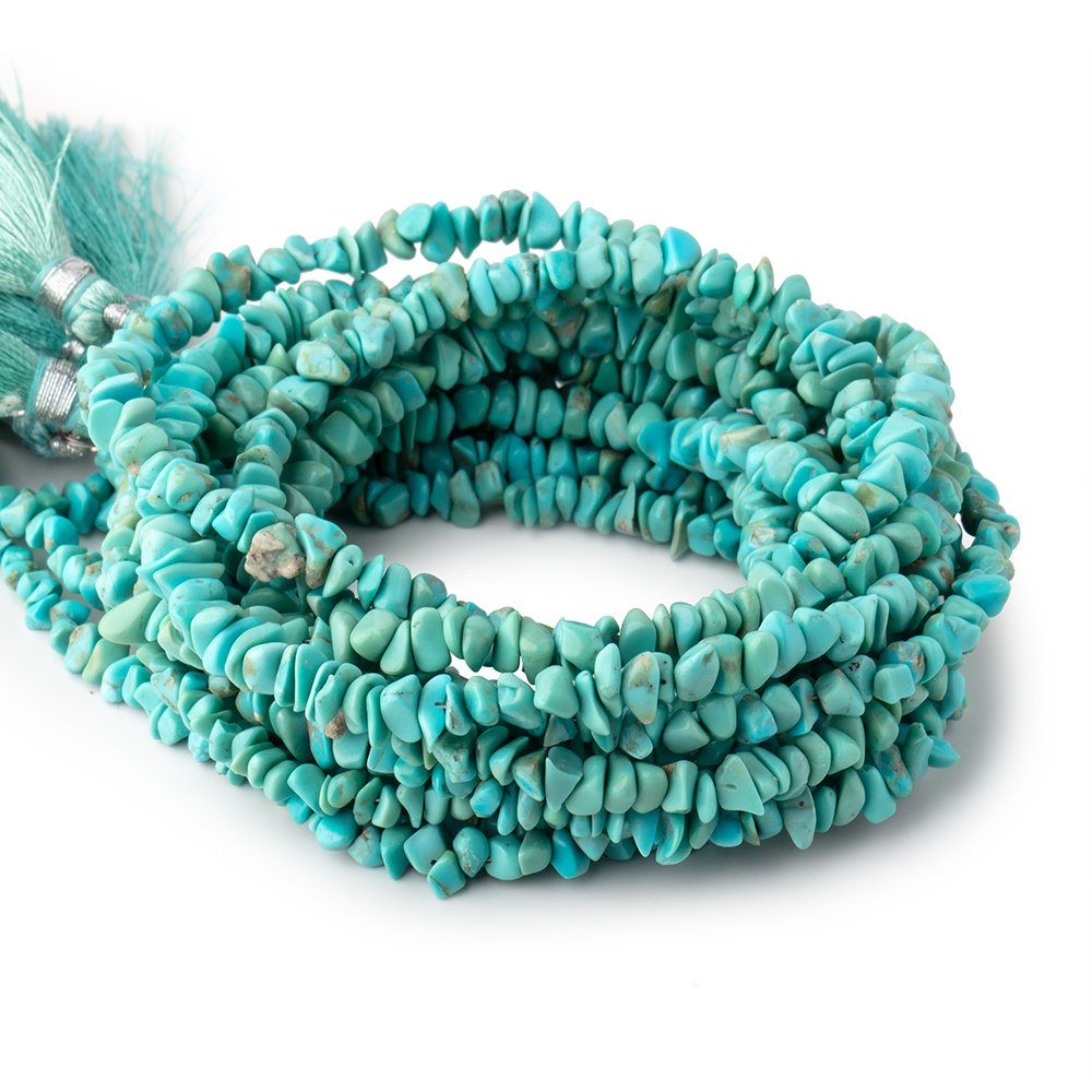 2-3.5mm Persian Turquoise Tumbled Nugget Chips 15 inch 165 pieces