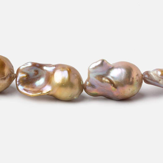 11mm Tri Color Ultra Baroque Freshwater Pearls 16.5 inch 21 pieces