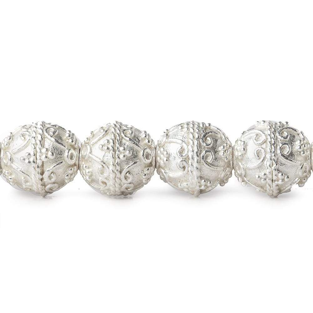 11x10mm Sterling Silver Plated Copper Bead Roval Victorian Swag 8 inch 19 pcs