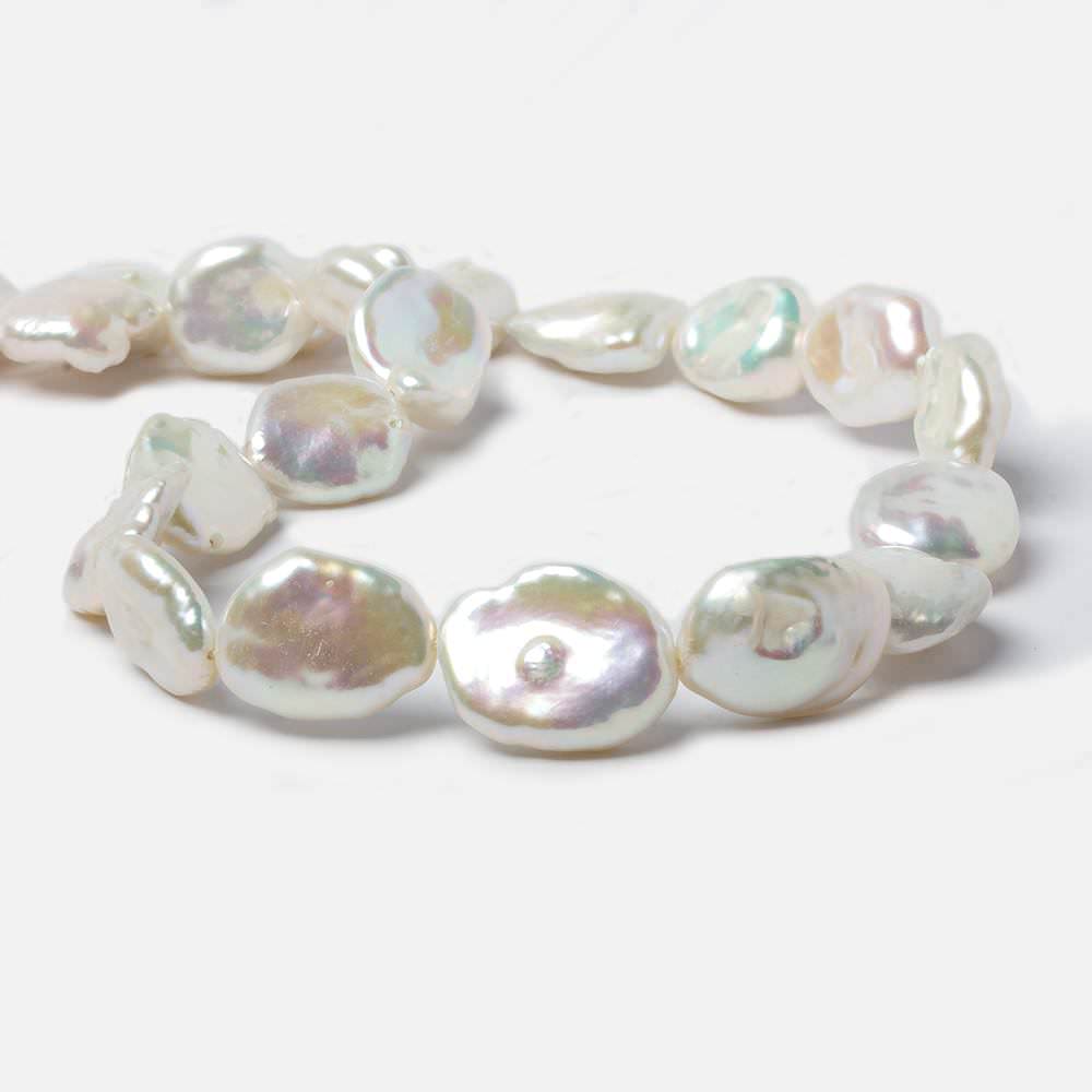 11x11-15x12mm Off White Keshi Freshwater Pearls 16 inch 22 pieces AAA