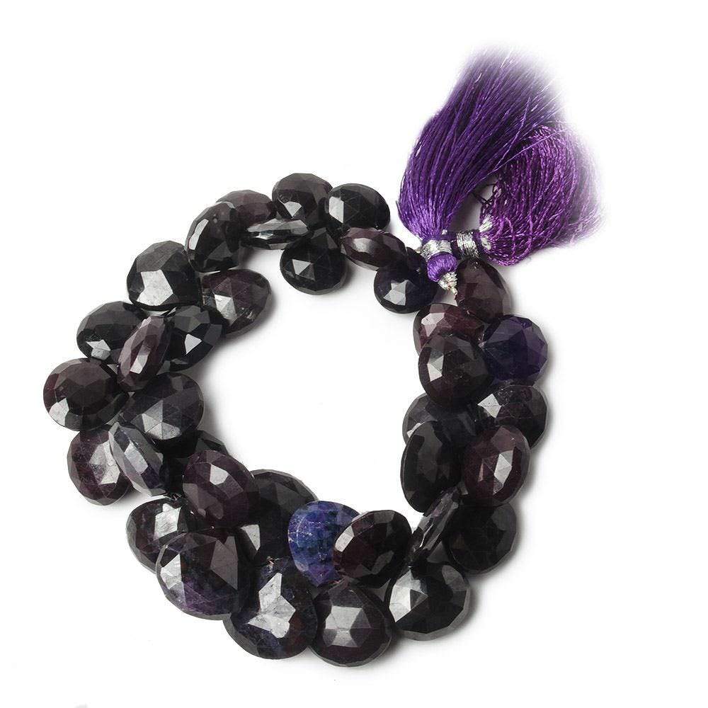 11x11-16x16mm Sugilite Faceted Heart Briolettes 8 inch 37 pieces