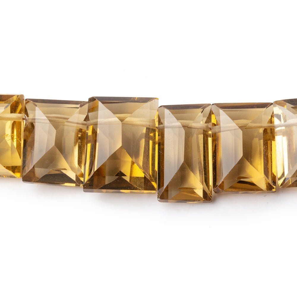 11x8-15x11mm Whiskey Quartz Faceted Rectangle Beads 8 inch 23 pieces AAA