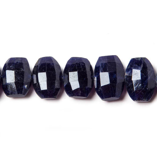 11x9-12x9mm Sodalite side drilled Faceted Cushion Beads 6 inch 17 pieces