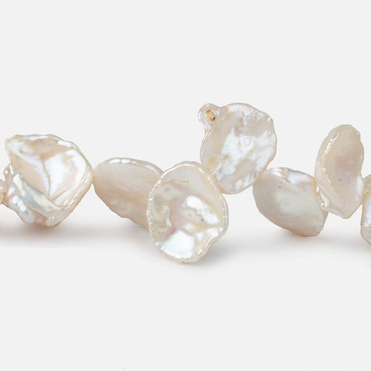 11x9-17x12mm Off White top drilled Keshi Freshwater Pearls AA 16 inch 40 pcs