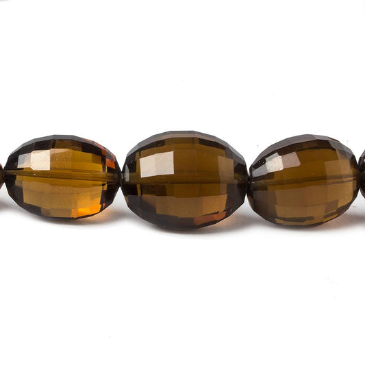 11x9-17x14mm Whiskey Quartz straight drill faceted ovals 16 inch 31 beads AA