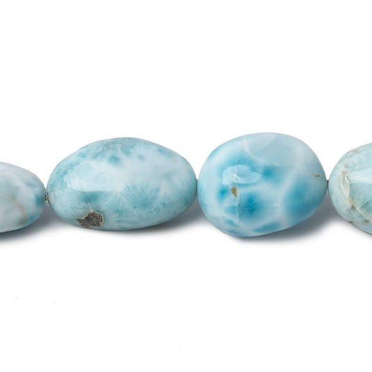 11x9-22x14mm Larimar plain nugget beads 18 inches 30 pieces AA