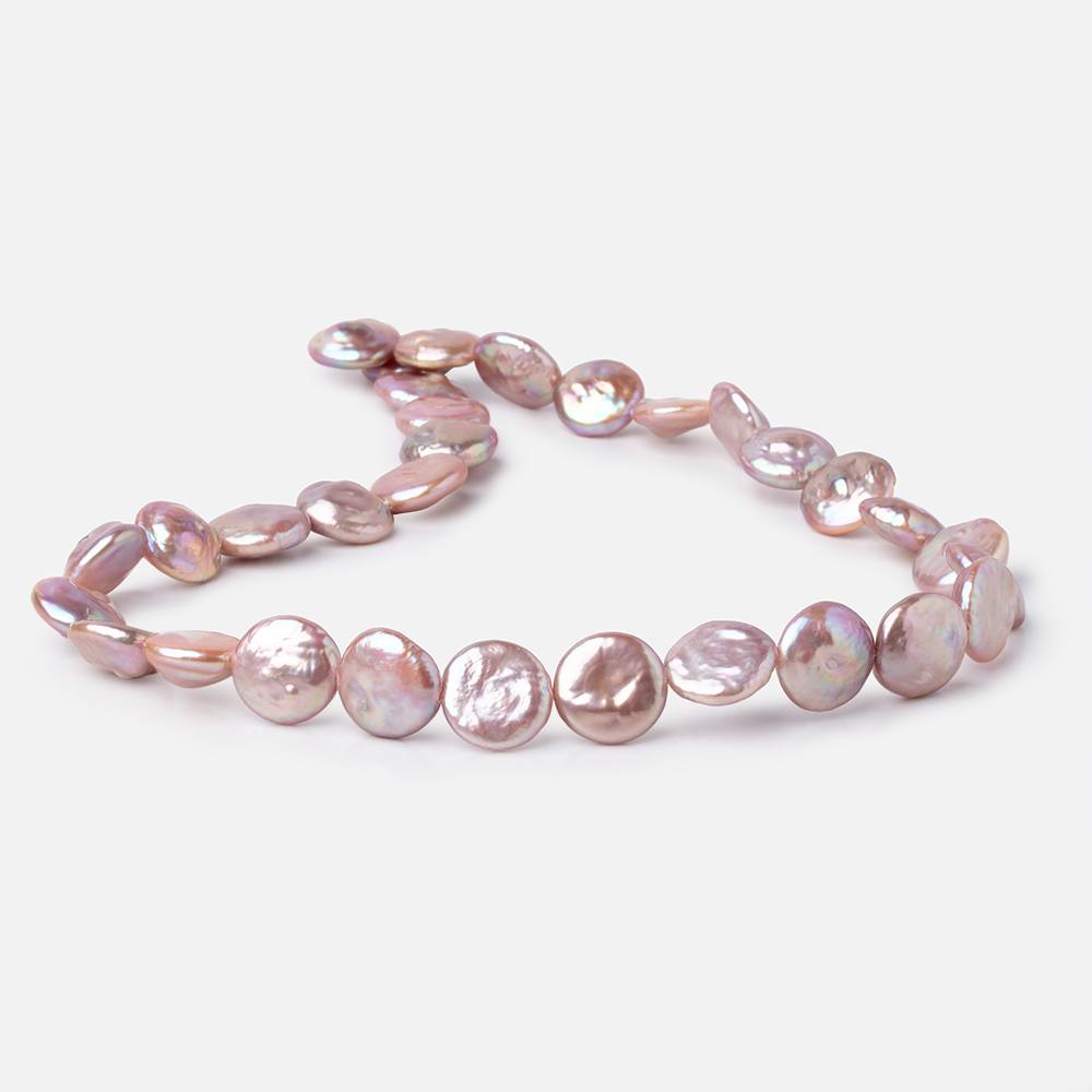 12-13mm Lilac Coin Freshwater Pearls 15.5 inch 29 Beads