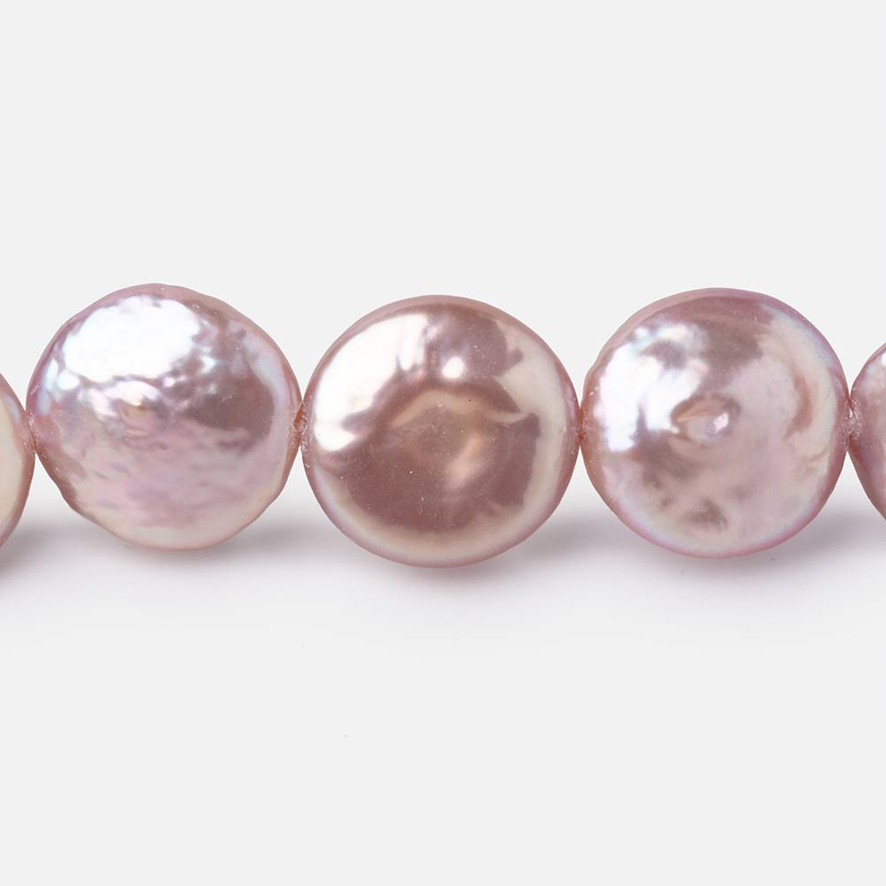 12-13mm Lilac Coin Freshwater Pearls 15.5 inch 29 Beads