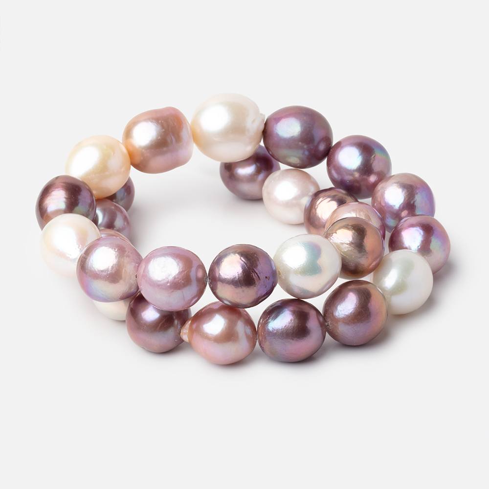 12-16mm Multi Color Baroque Freshwater Pearls 16 inch 27 pieces AA
