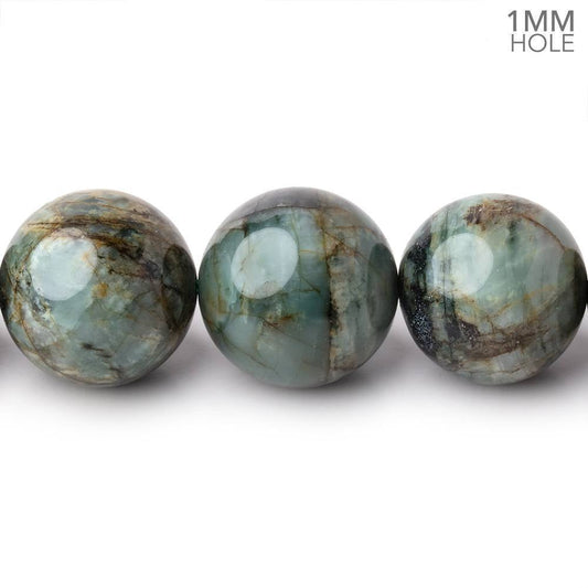 12-17mm Emerald Plain Round Beads 20 inch 39 pieces 1mm hole