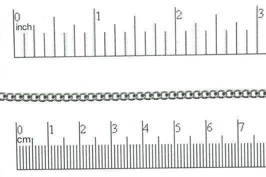 4mm x 3mm slightly twisted oval links Stainless Steel Curb Chain sold by the Foot - CH 121SS