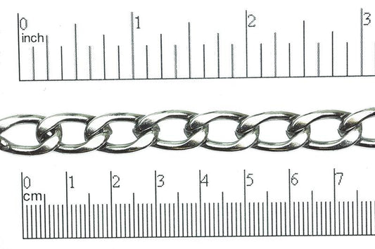 16.8mm x 9.5mm Stainless Steel Curb Chain sold by the foot - CH 122SS