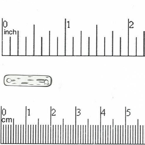 20mm Hammered Rectangular Bar Link Connector - Made of Pewter - Sold by the Piece - K55