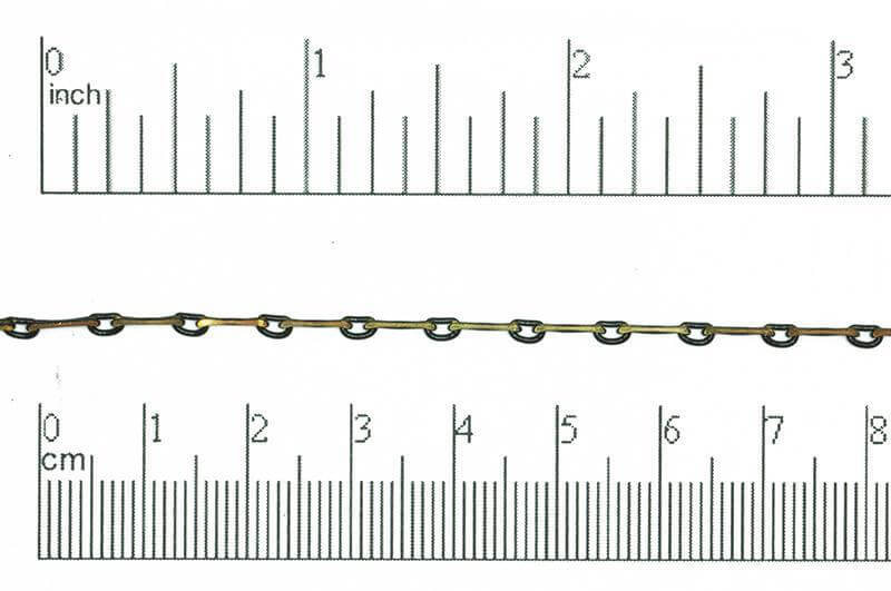 7mm x 2mm Gold Black Two-Toned Link Cable Chain - Made of Gold-Plated Brass with Black Enamel - Sold by the Foot - Ch-877