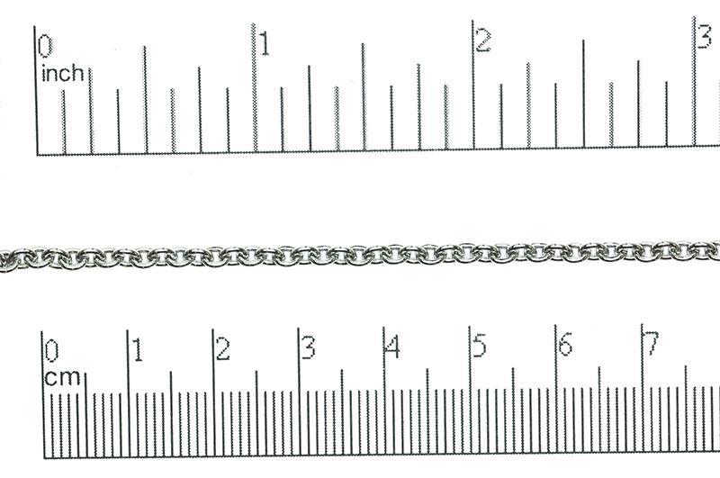 3.7mm x 3mm Stainless Steel Cable Chain sold by the Foot - CH 123SS