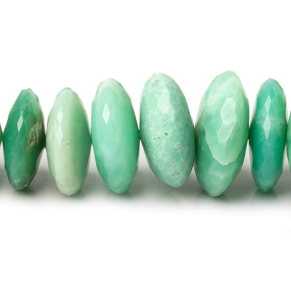 12.5-19mm Chrysoprase German Faceted Rondelle Beads 16 inch 64 pieces