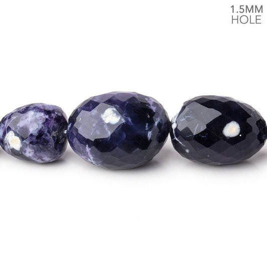 12.5x8-23x17mm Morado Purple Opal Faceted Nuggets 18 inch 31 Beads AAA