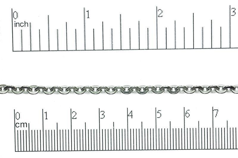 4.75mm x 4mm Hammered Flat Wire Cable Stainless Steel Chain sold by the Foot - CH 129SS