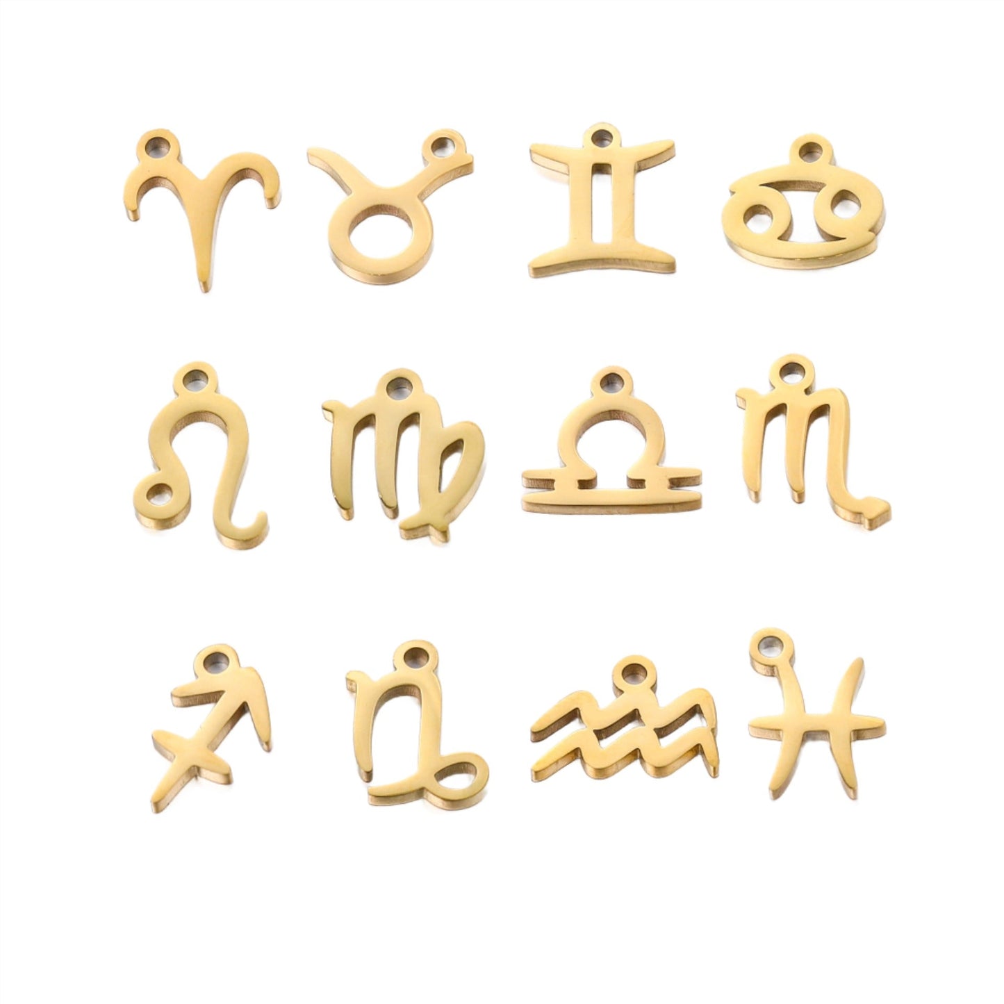 Zodiac Charms of the available in Silver & Waterproof Gold sold Individually - SSC10
