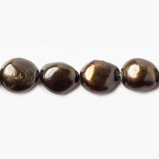 12mm Cocoa Brown Baroque Pearl, 15 inch, 31 pieces