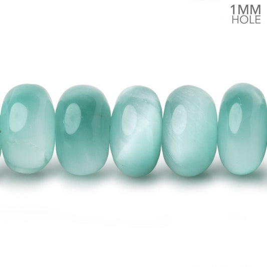 12mm Russian Green Angelite Plain Rondelle Beads 16 inch 66 pieces AA