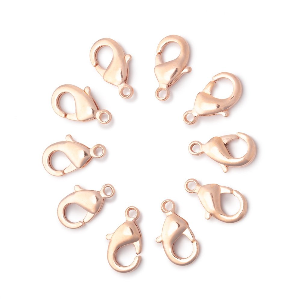 12mm Shiny Lobster Clasp Set of 10 Pieces