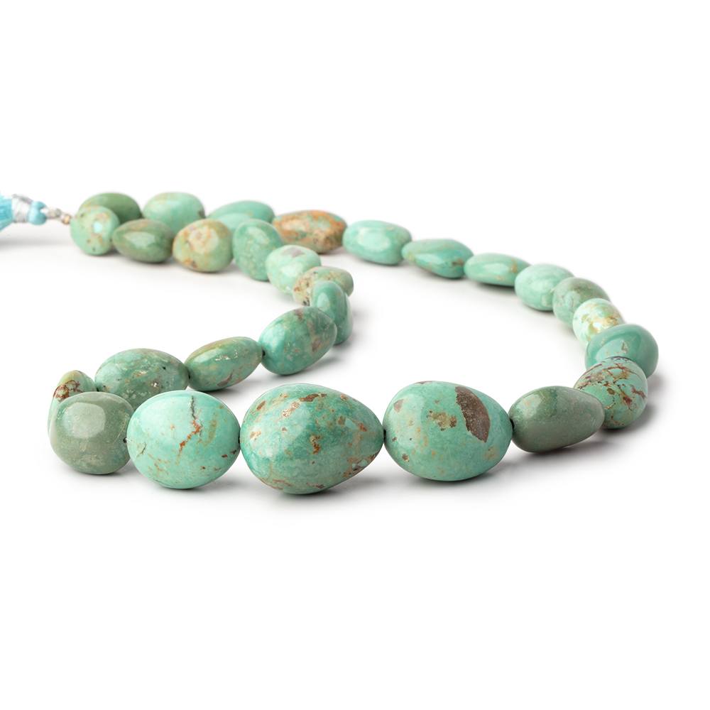12x10-23x19mm Persian Turquoise plain nugget beads 18 inch 28 pieces