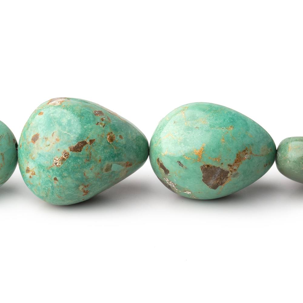 12x10-23x19mm Persian Turquoise plain nugget beads 18 inch 28 pieces