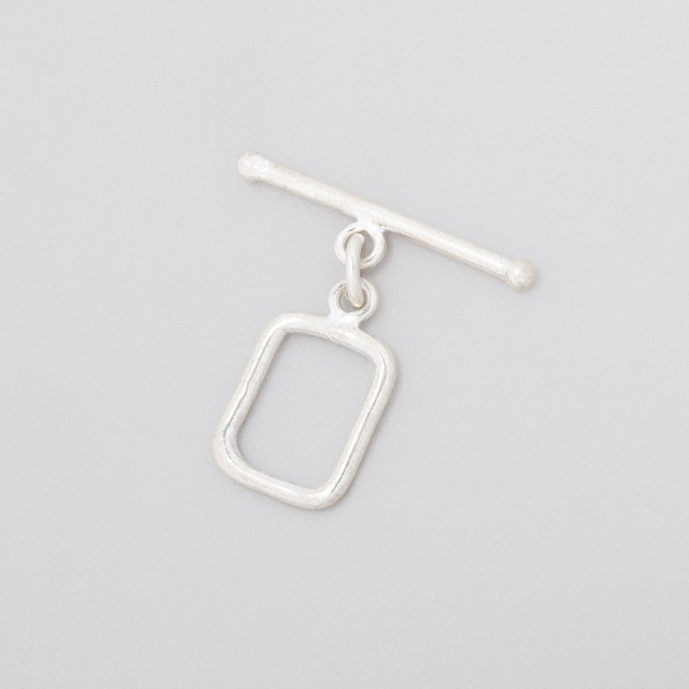 12x10mm Sterling Silver Toggle Rounded Rectangle 1 piece
