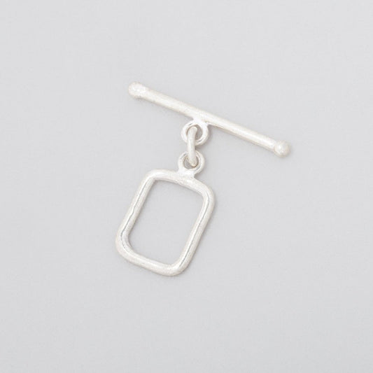 12x10mm Sterling Silver Toggle Rounded Rectangle 1 piece