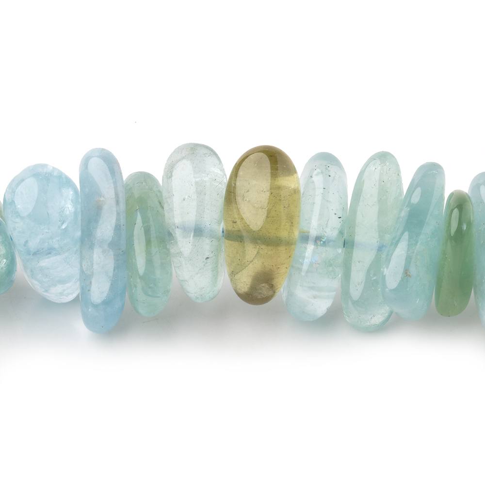 12x11-17x9mm Multi Color Beryl Plain Nugget Beads 16.5 inch 83 pieces