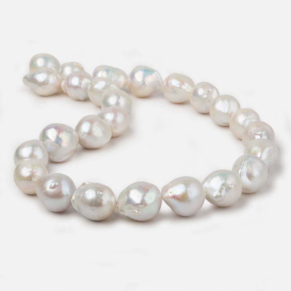 12x13-14x16mm Off White Ultra Baroque Freshwater Pearl 16 inch 29 pieces A