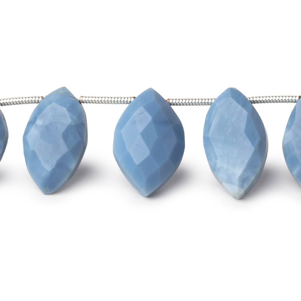 12x7-18x10mm Owyhee Blue Opal Faceted Marquise Beads 8 inch 16 pieces