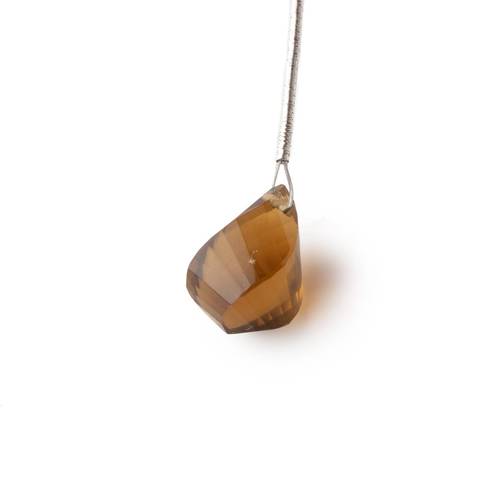 12x8mm Whiskey Quartz Faceted Twist Focal Bead 1 piece