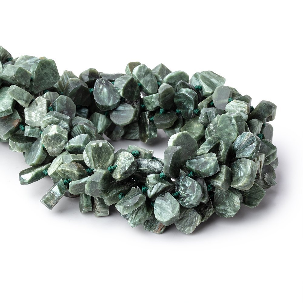 12x9-14x11mm Seraphinite Top Drill Freeshape Beads 16 inch 48 pieces