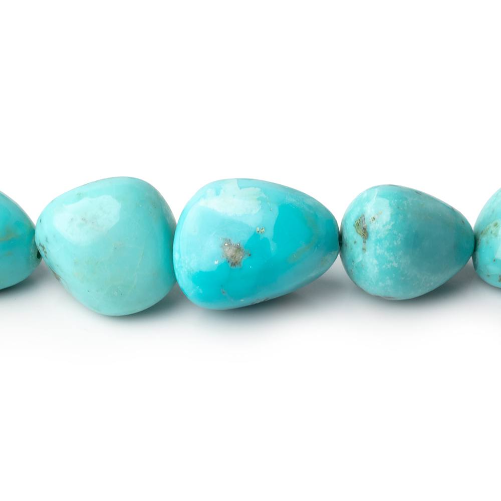 12x9-19x14mm Sleeping Beauty Turquoise Plain Nugget 19 inch 33 Beads AAA