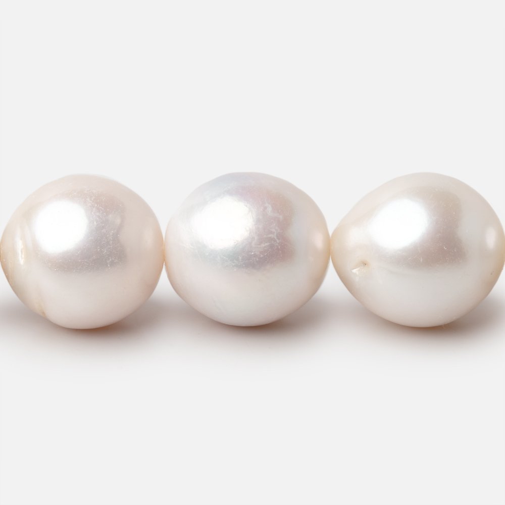 13-14.5mm Off White Baroque Freshwater Pearls 16 inch 29 pieces