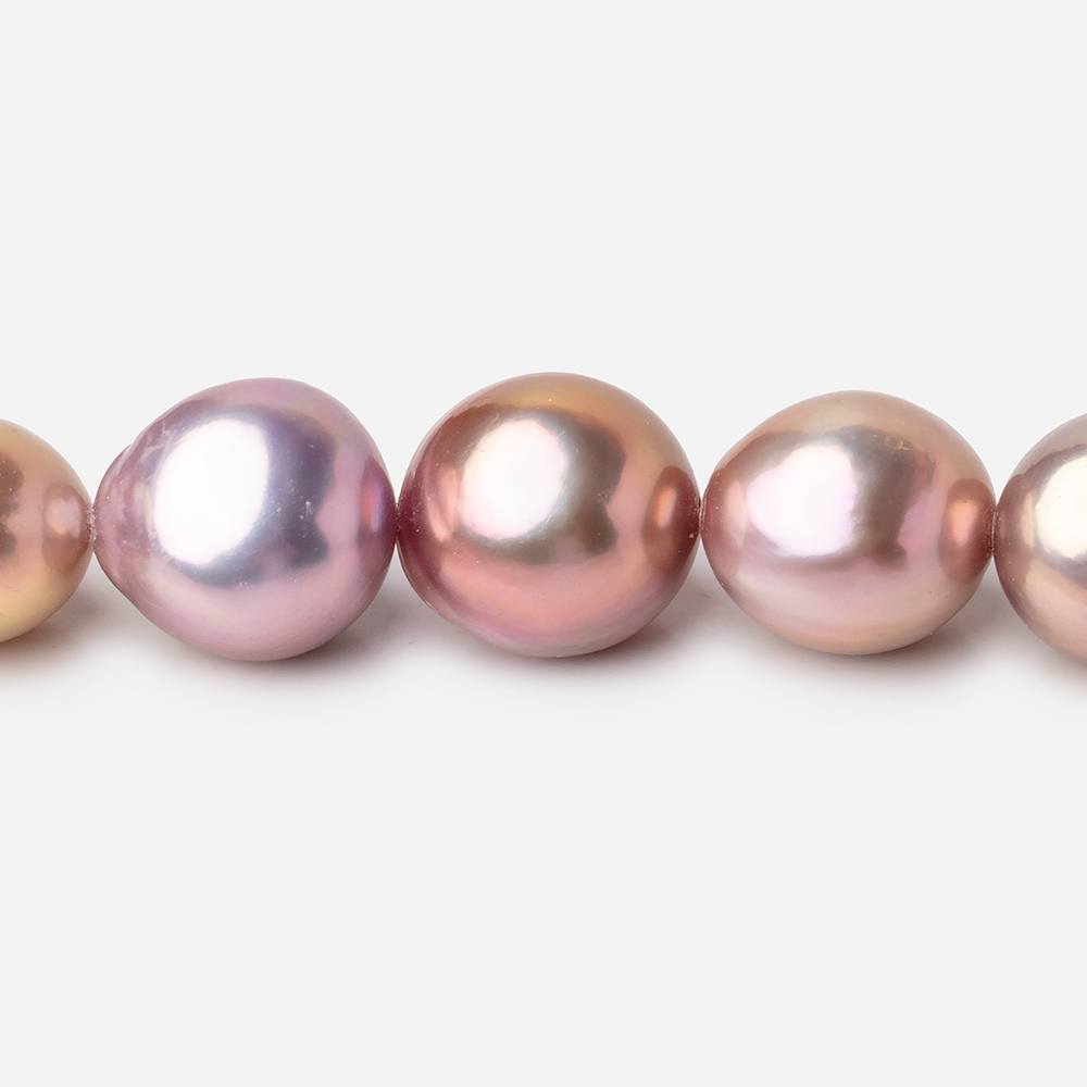 13-15.5mm Tri-Color Baroque Freshwater Pearls 16 inch 30 pieces AAA