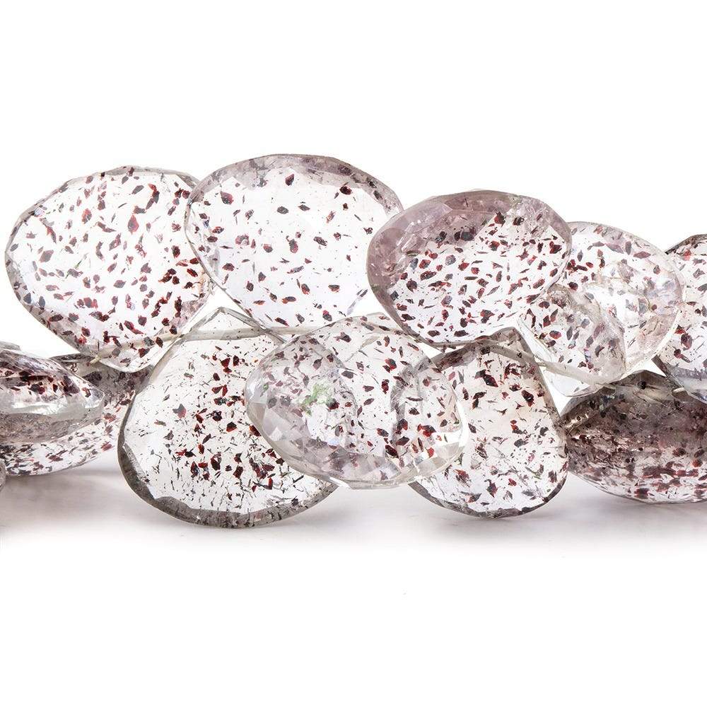 13-18mm Lepidocrocite Faceted Heart Beads 7.5 inch 34 pieces AA