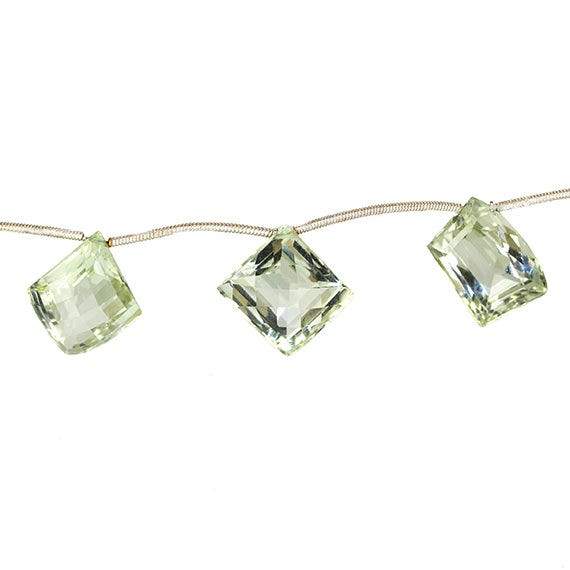 13-19mm Prasiolite Faceted Multiple Shape Pavilion Facet Beads 7 pieces