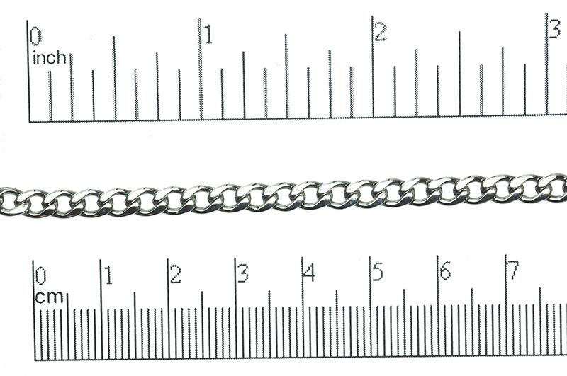 6.5mm x 4.6mm Curb Stainless Steel Curb Chain sold by the Foot - CH 131SS