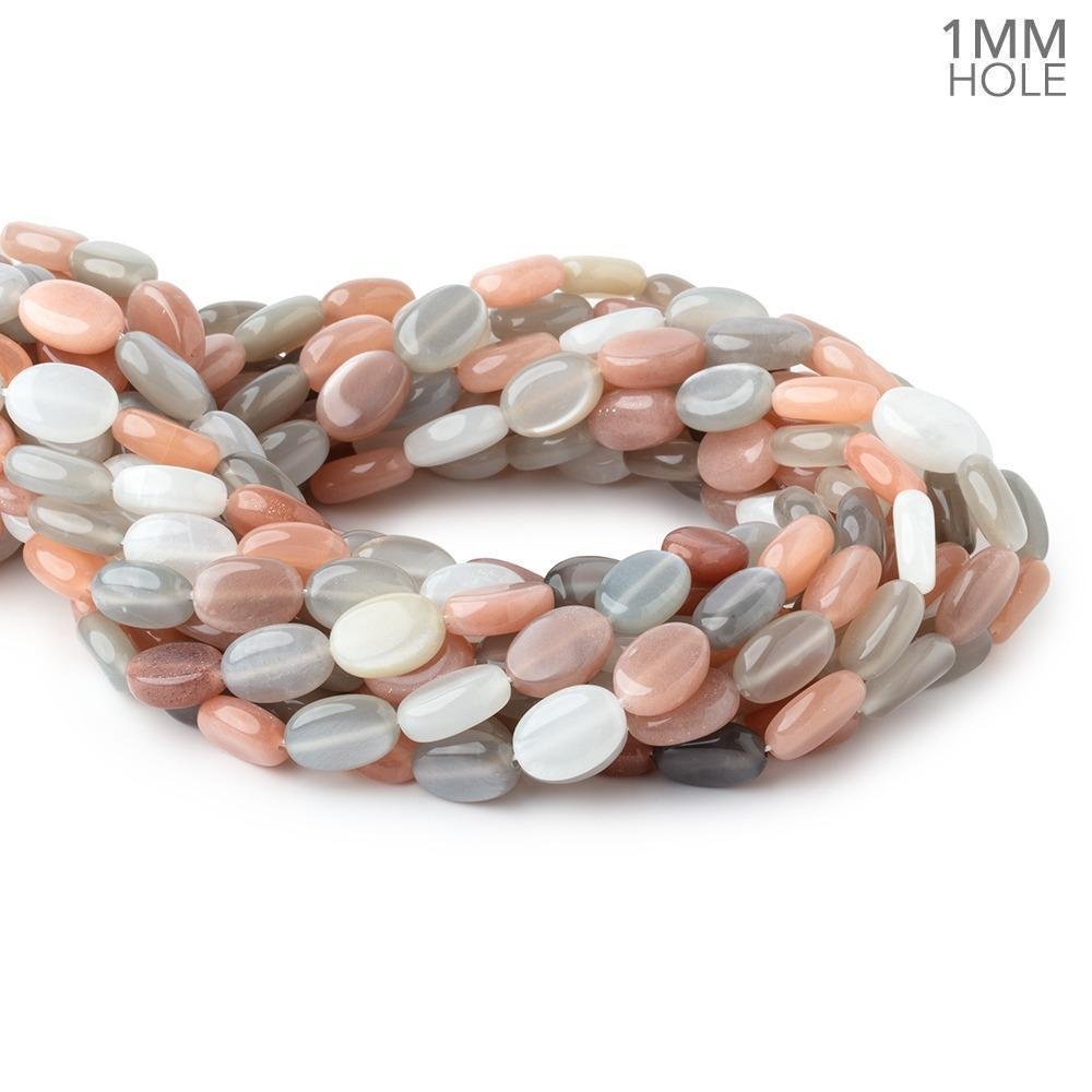 13.5x9.5mm Multi Color Moonstone Plain Oval Beads 16 inch 30 pieces A