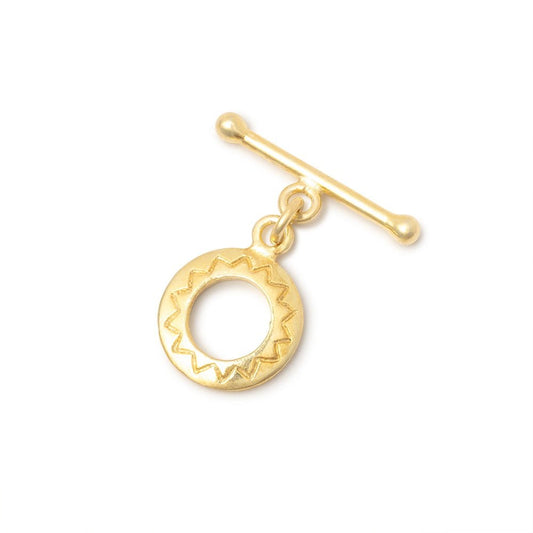 13mm Vermeil Round Toggle 1 piece