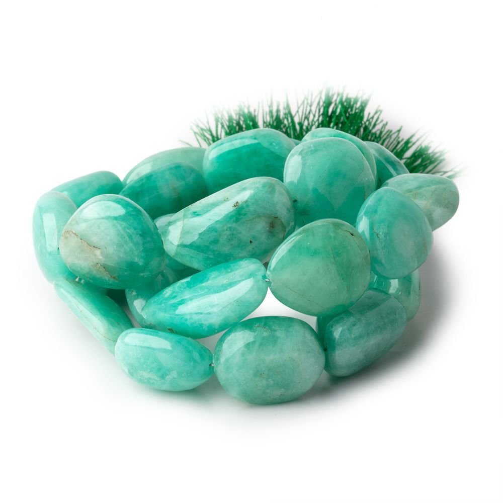 13x11-20x13mm Colombian Emerald Plain Nugget Beads 16 inch 25 pieces