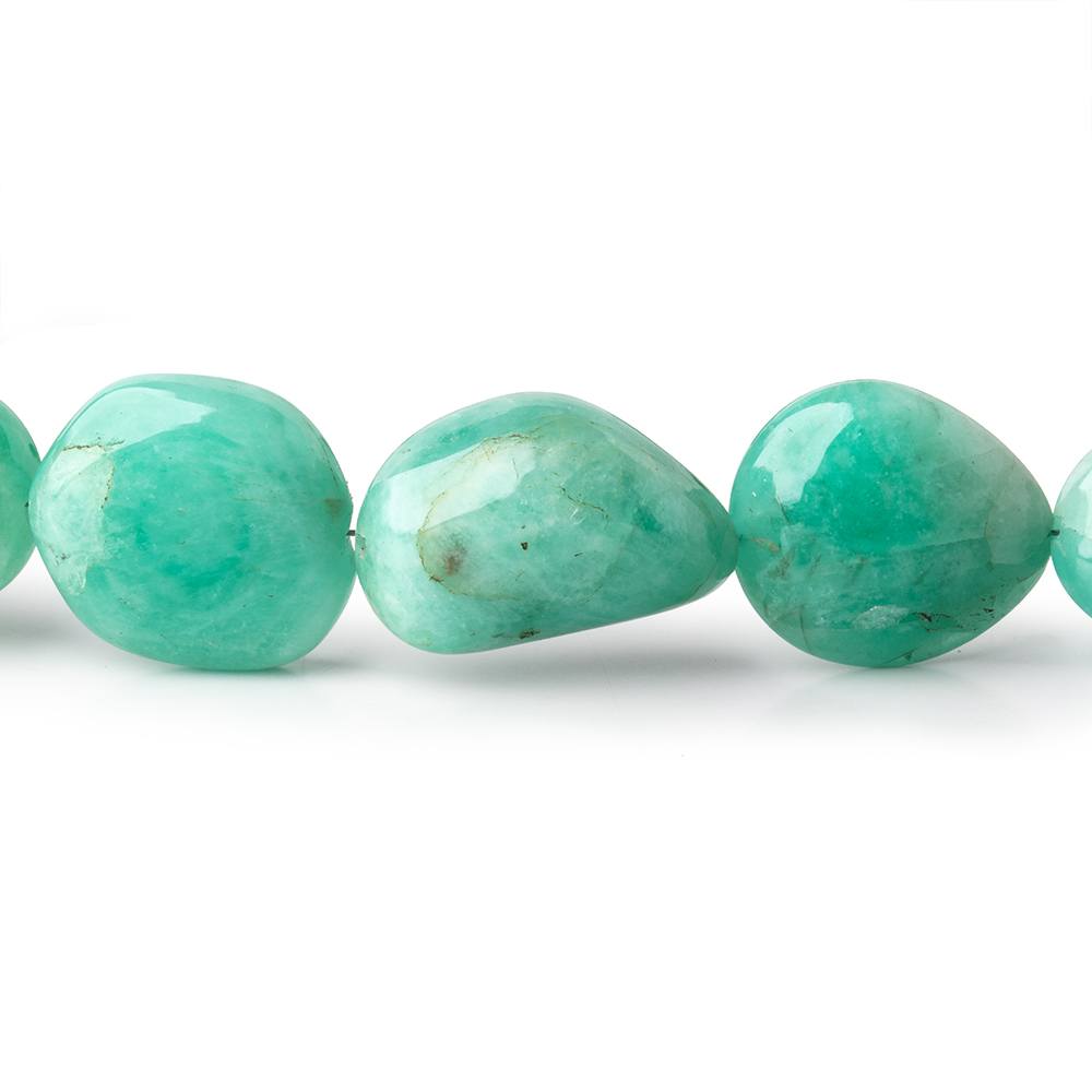 13x11-20x13mm Colombian Emerald Plain Nugget Beads 16 inch 25 pieces