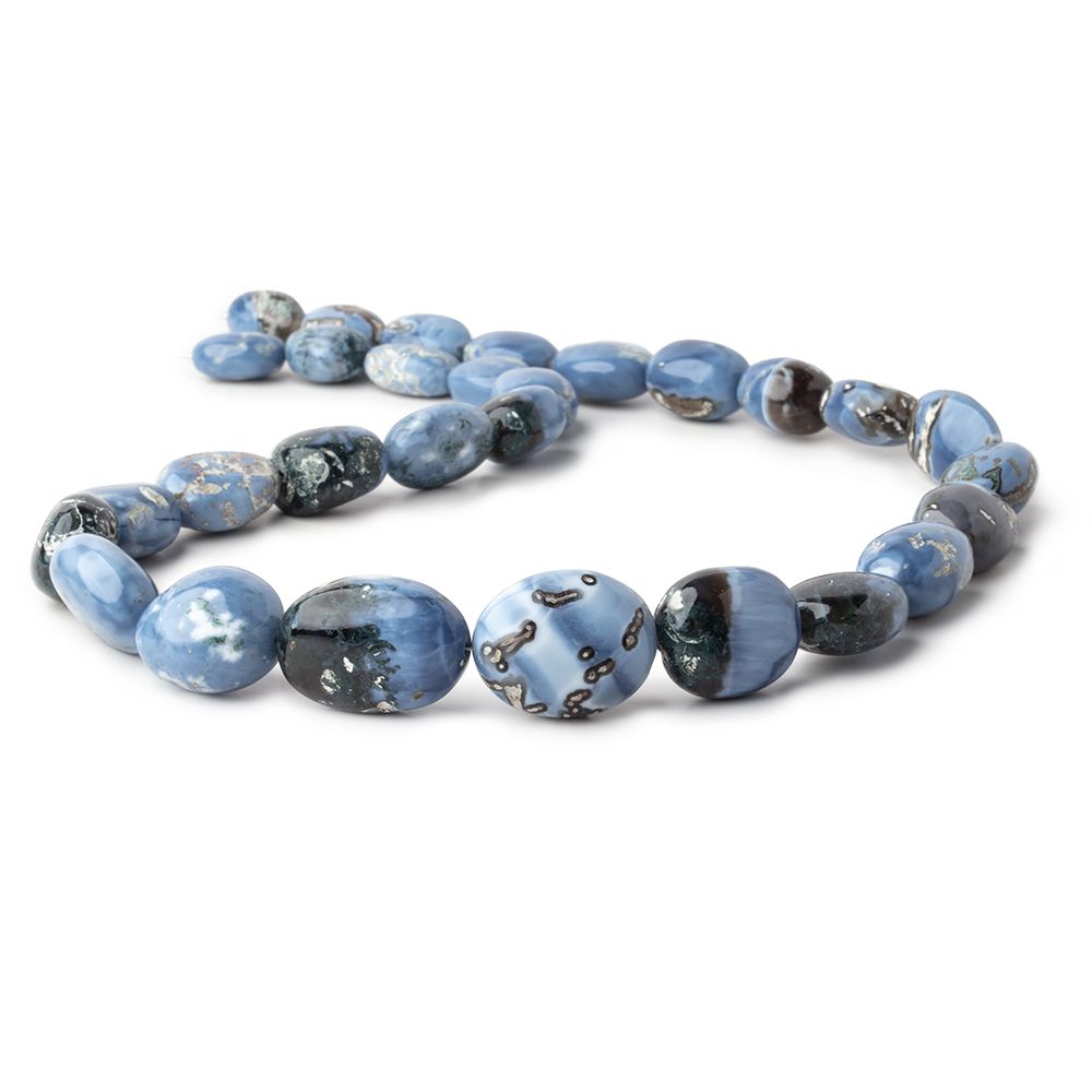 14-23mm Owyhee Blue Opal Plain Nugget Beads 21 inch 28 pieces AAA
