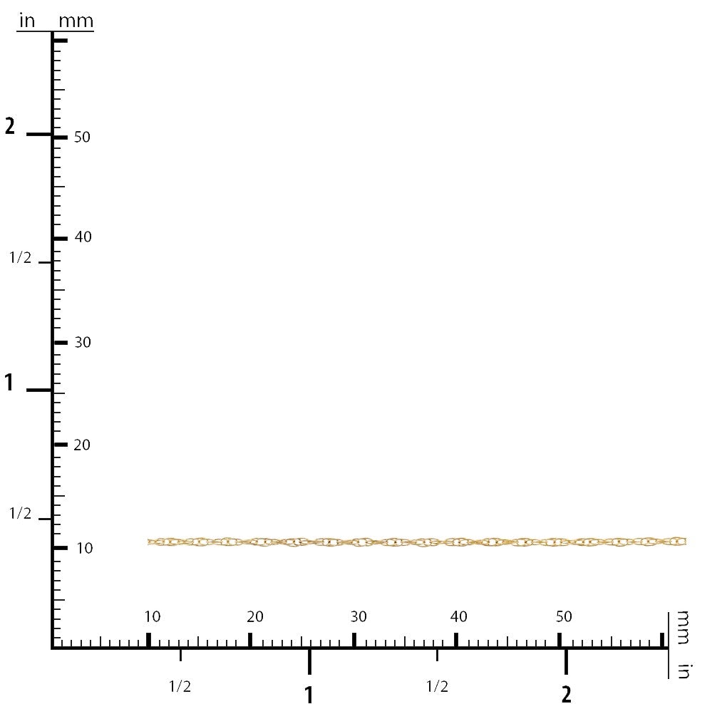 14Kt Gold Filled 0.8mm Rope Chain  - 20ft