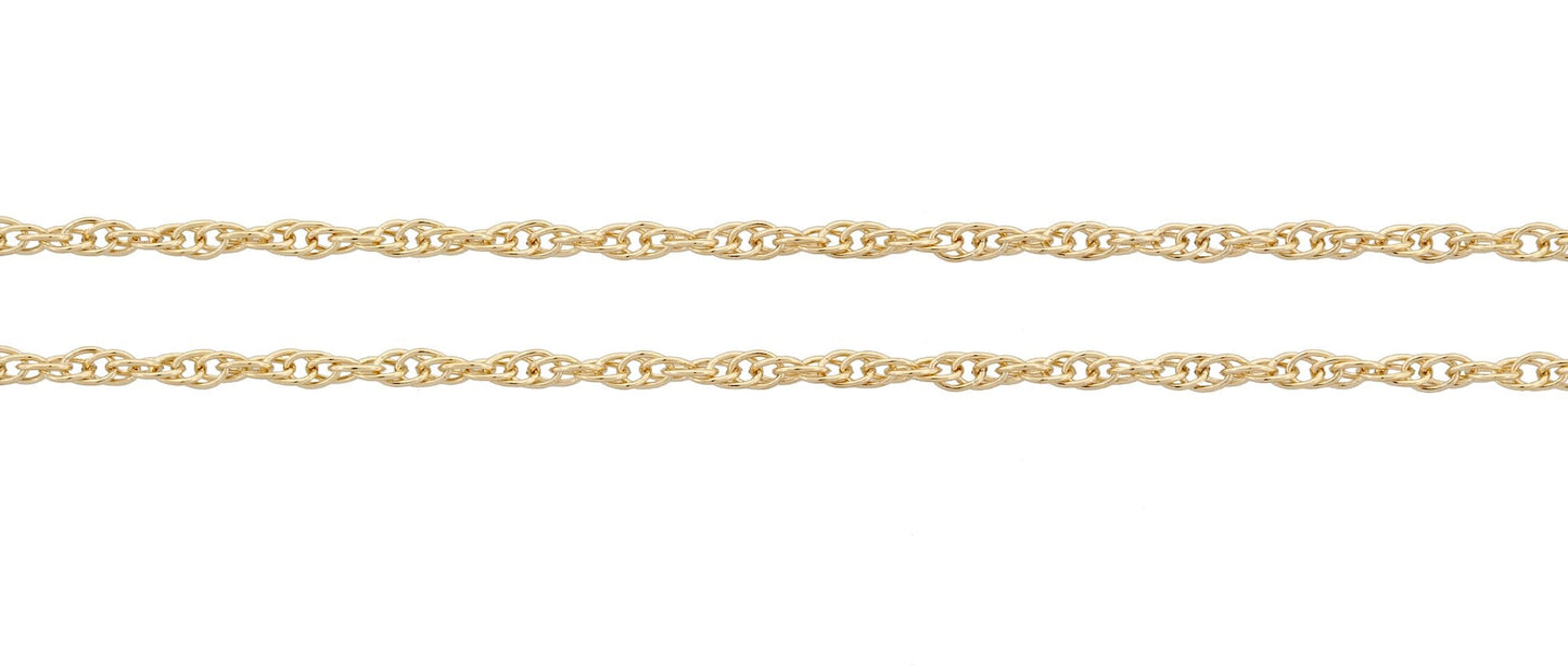 14kt Gold Filled 1.2mm Rope Chain - 20 Feet Spool