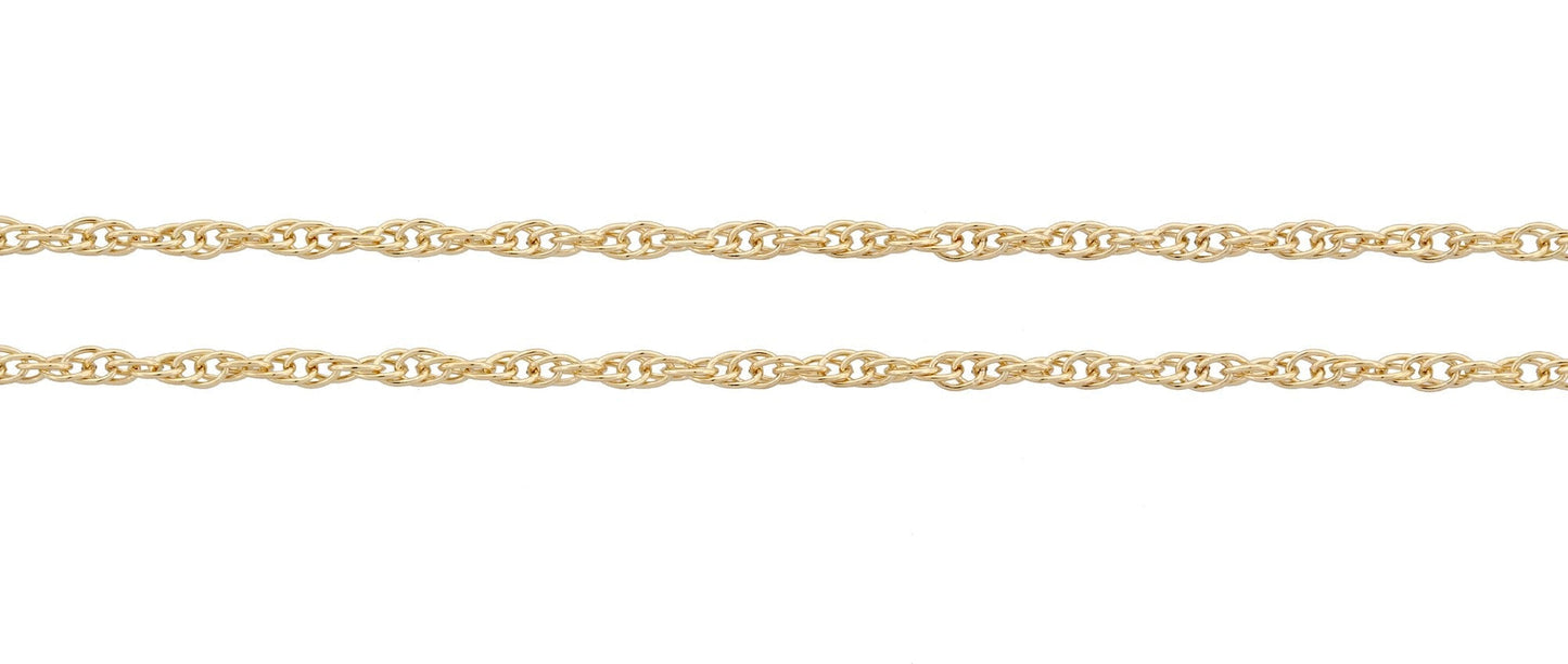 14kt Gold Filled 1.2mm Rope Chain - 100ft